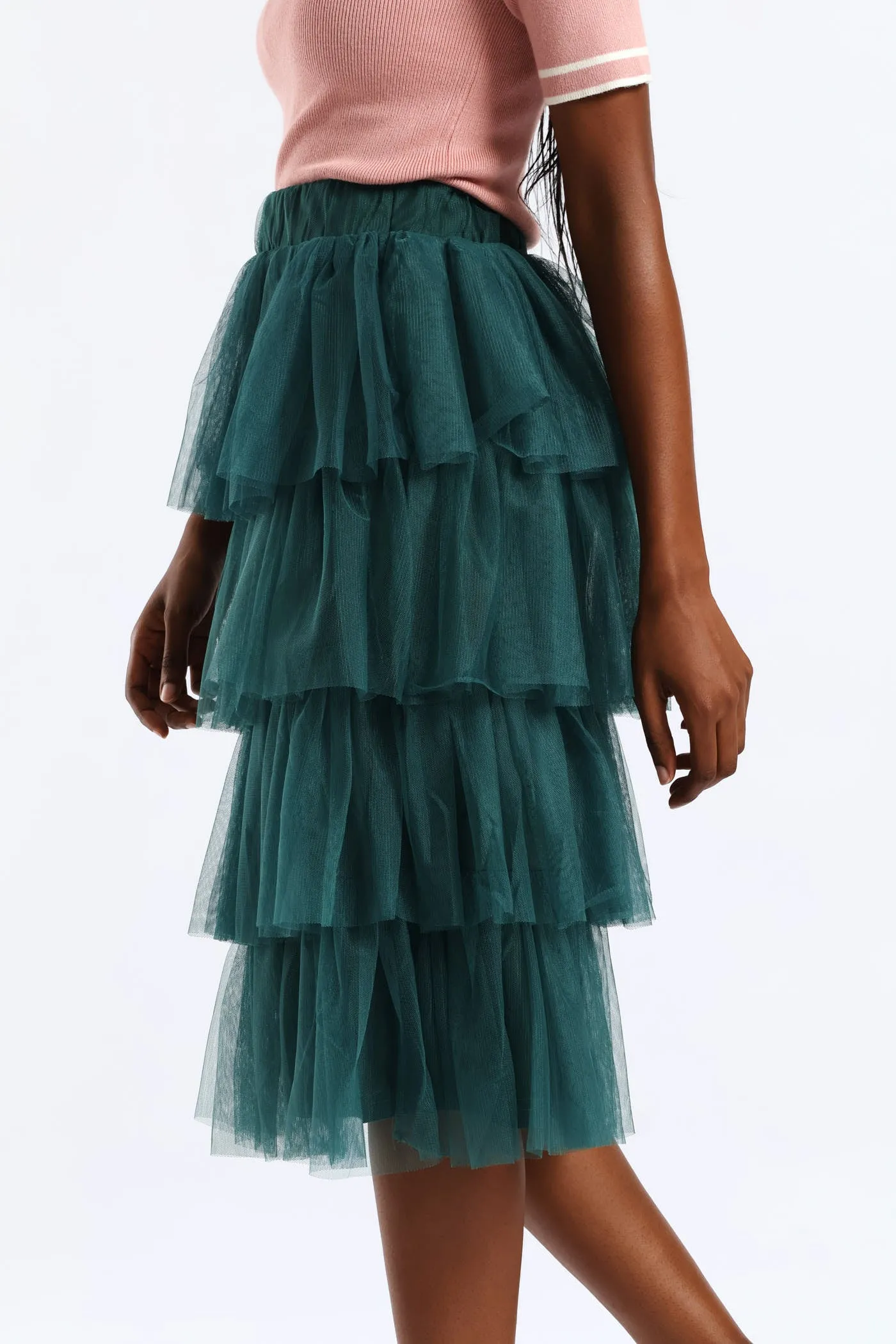 Rara Tiered Midi Skirt - Emerald sold by Edgars product image thumbnail 2