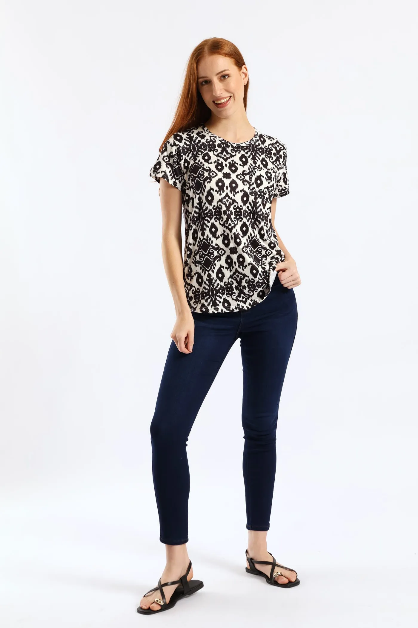 Print Pocket Tee - Cream/Black sold by Edgars product image thumbnail 5