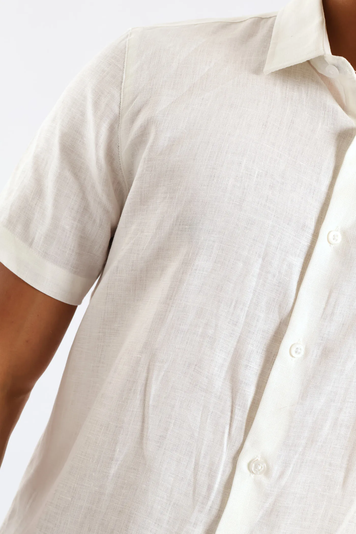 Slim Linen Look Textured Shirt - White sold by Edgars product image thumbnail 2