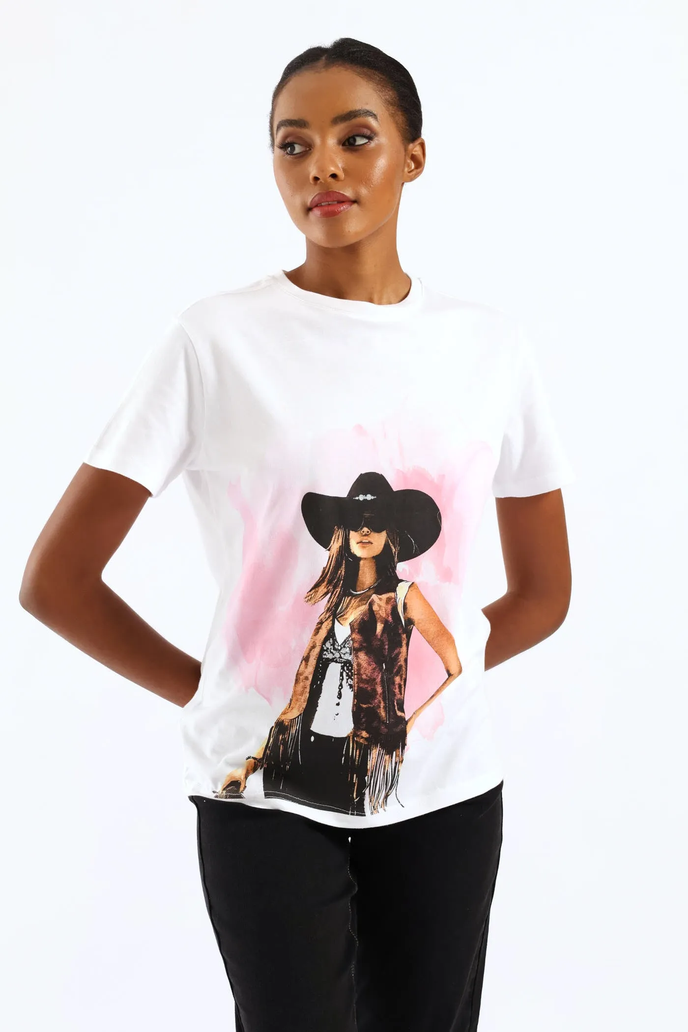Cowgirl Foil Tee - White sold by Edgars product image thumbnail 4