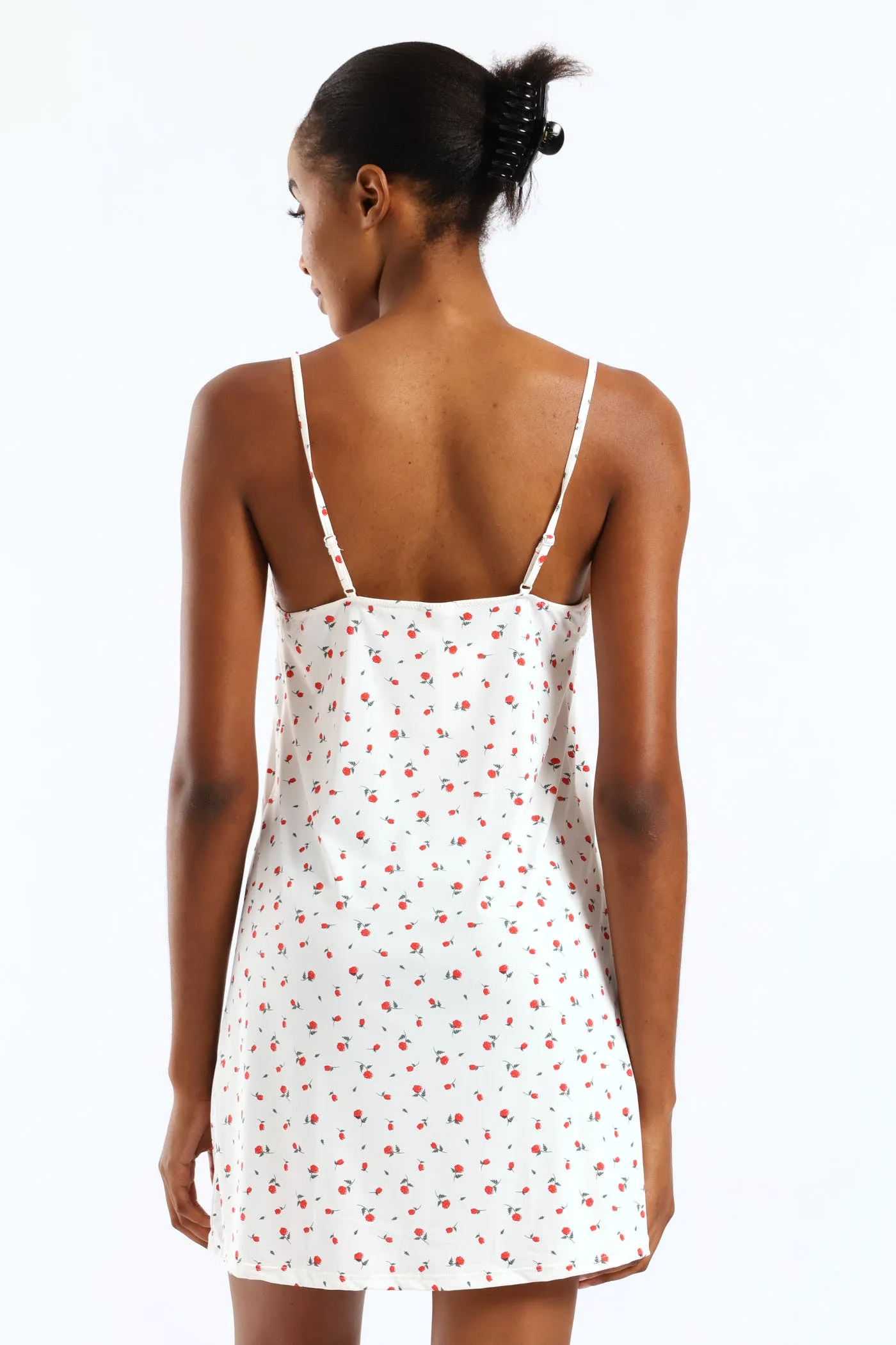 Roses Polyamide Chemise - White/Red sold by Edgars product image thumbnail 5