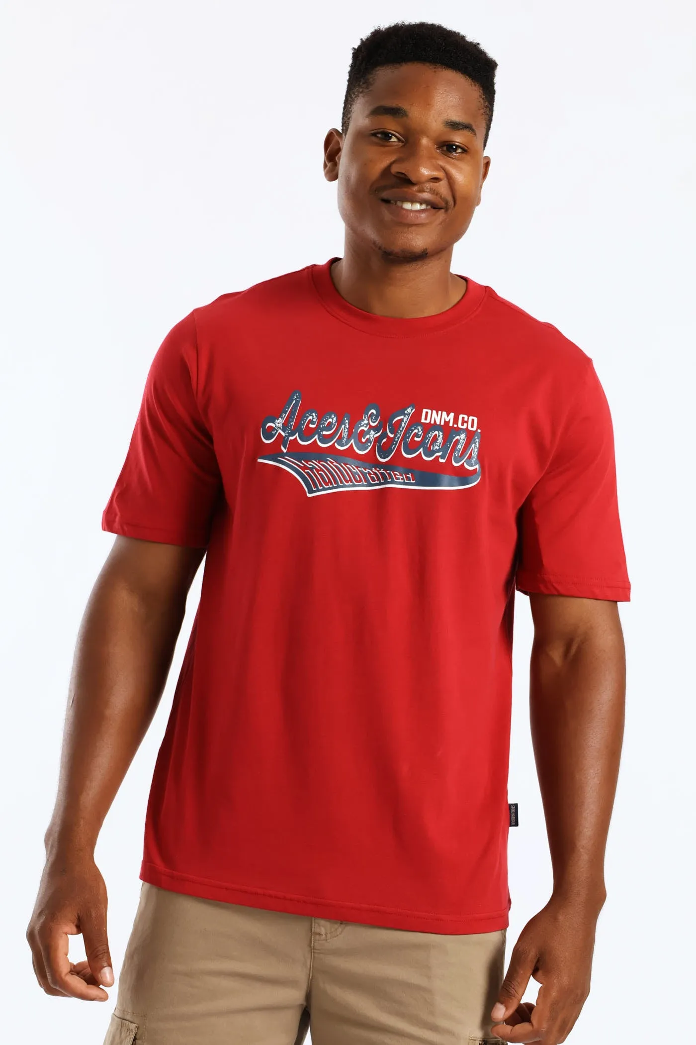 Aces & Icon Denim Co. Tee - Dark Red sold by Edgars