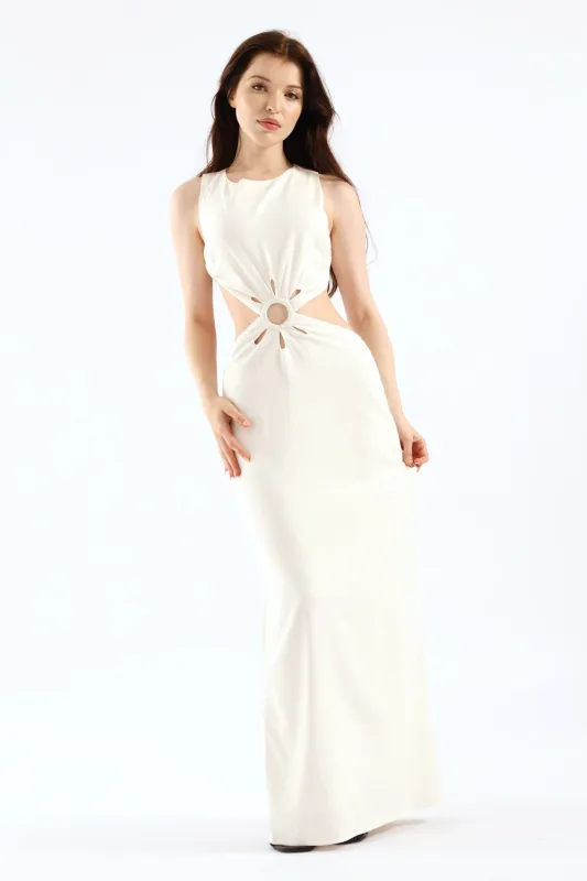 Sleeveless Maxi Dress - White sold by Edgars