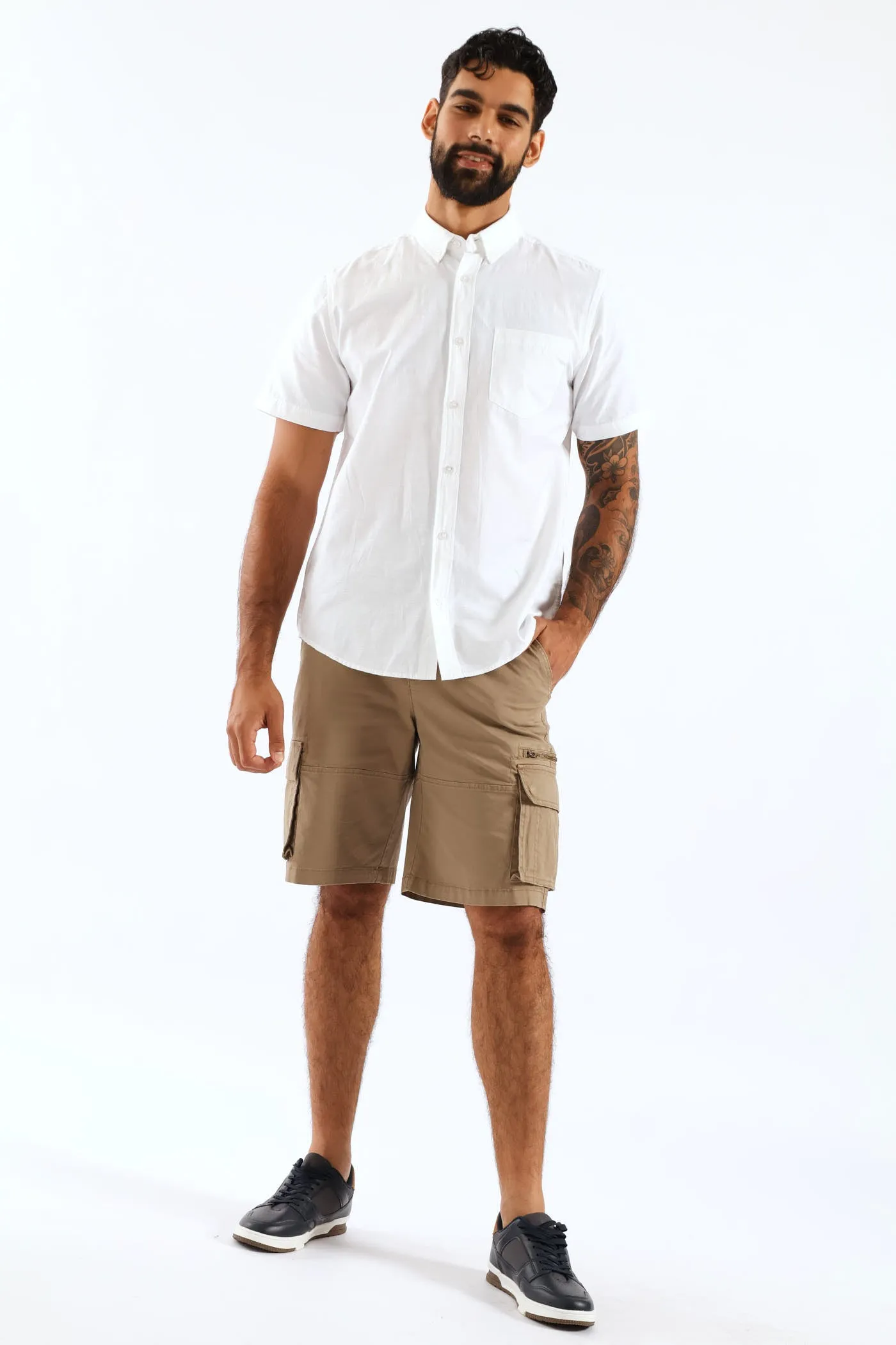 Ringspun Slub Button Down Shirt - White sold by Edgars product image thumbnail 3