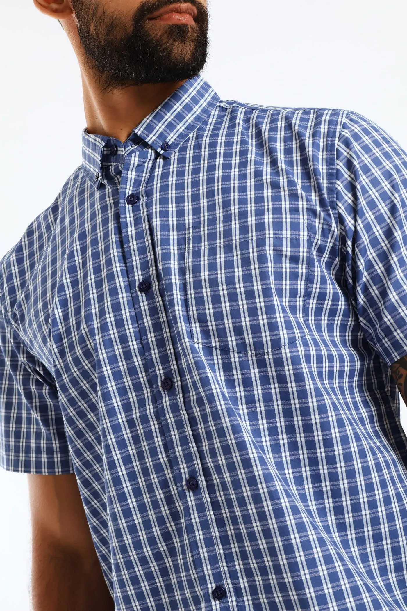 Button Down Check Shirt - Blue sold by Edgars product image thumbnail 2