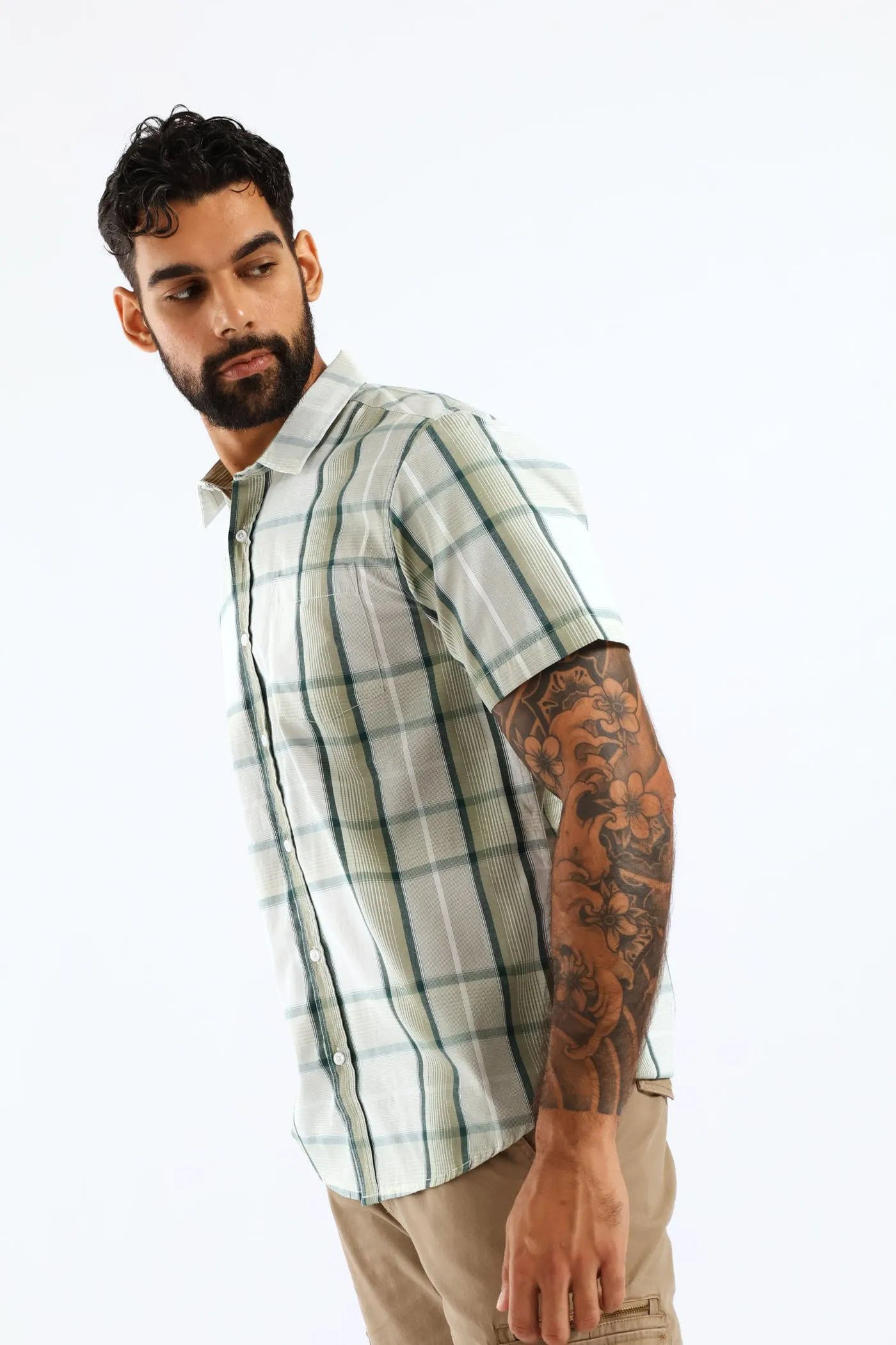 Regular Check Shirt - Green sold by Edgars product image thumbnail 4
