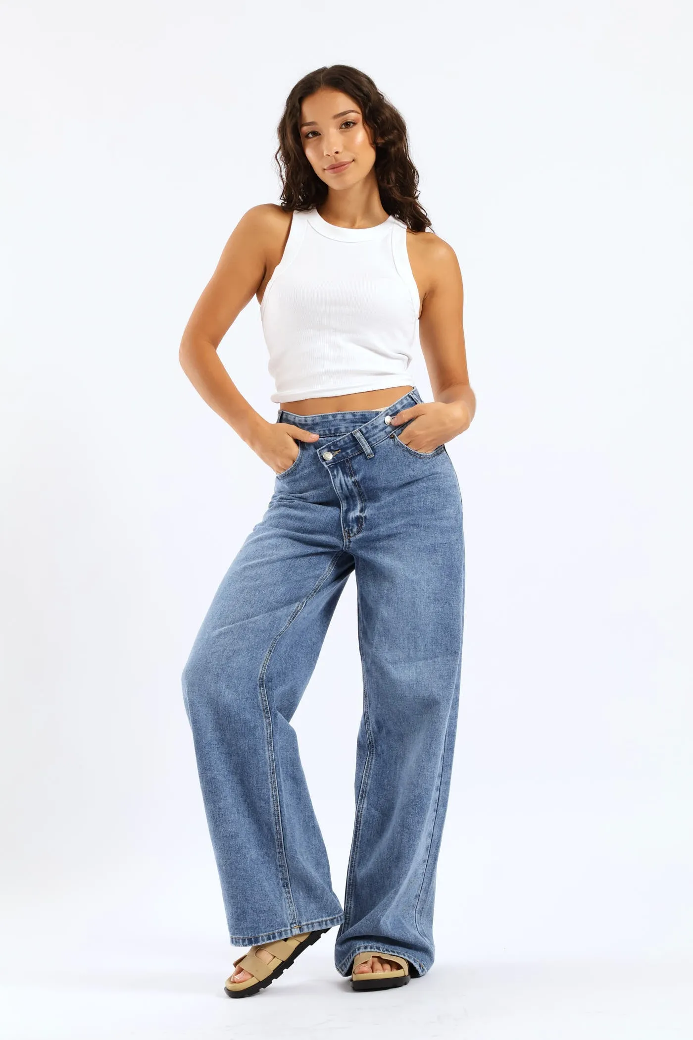 Plain Rib Racer Tank - White sold by Edgars