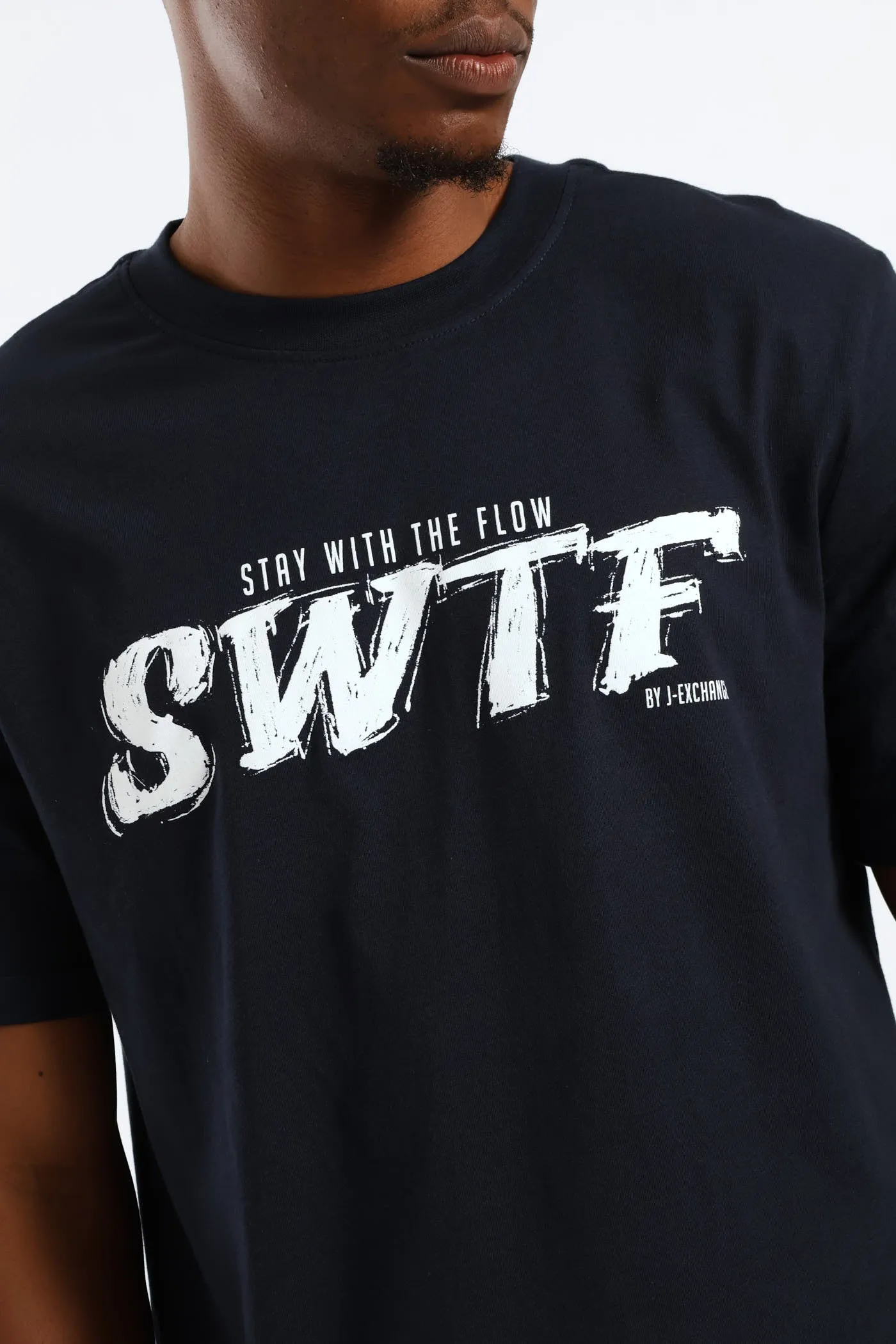 Swtf Basic Print Tee - Navy sold by Edgars product image thumbnail 2
