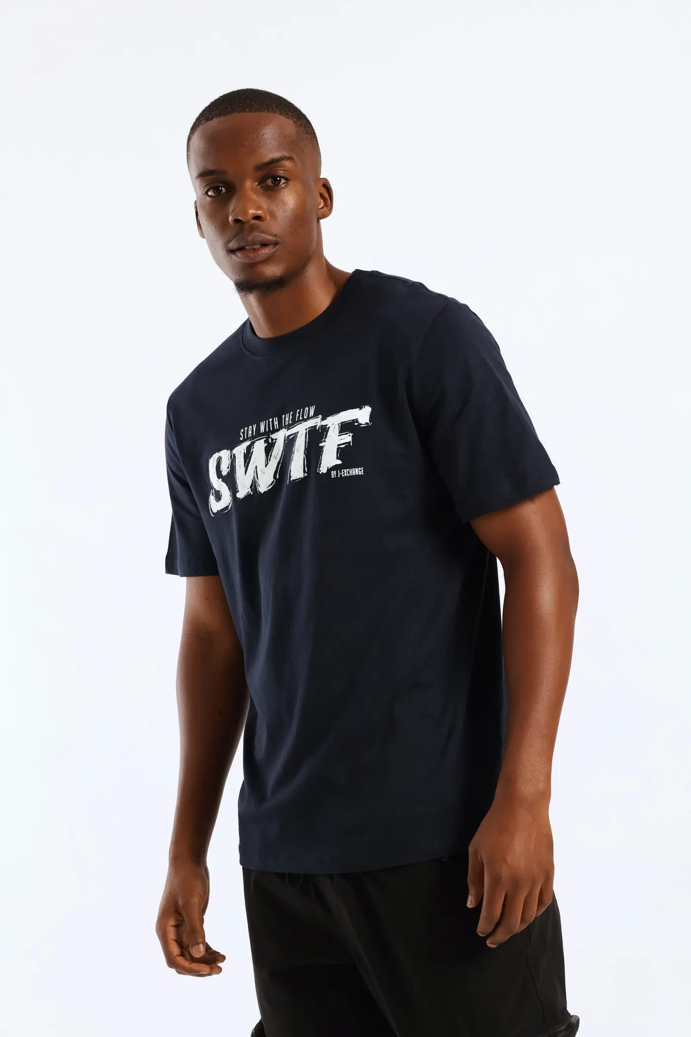 Swtf Basic Print Tee - Navy sold by Edgars product image thumbnail 4