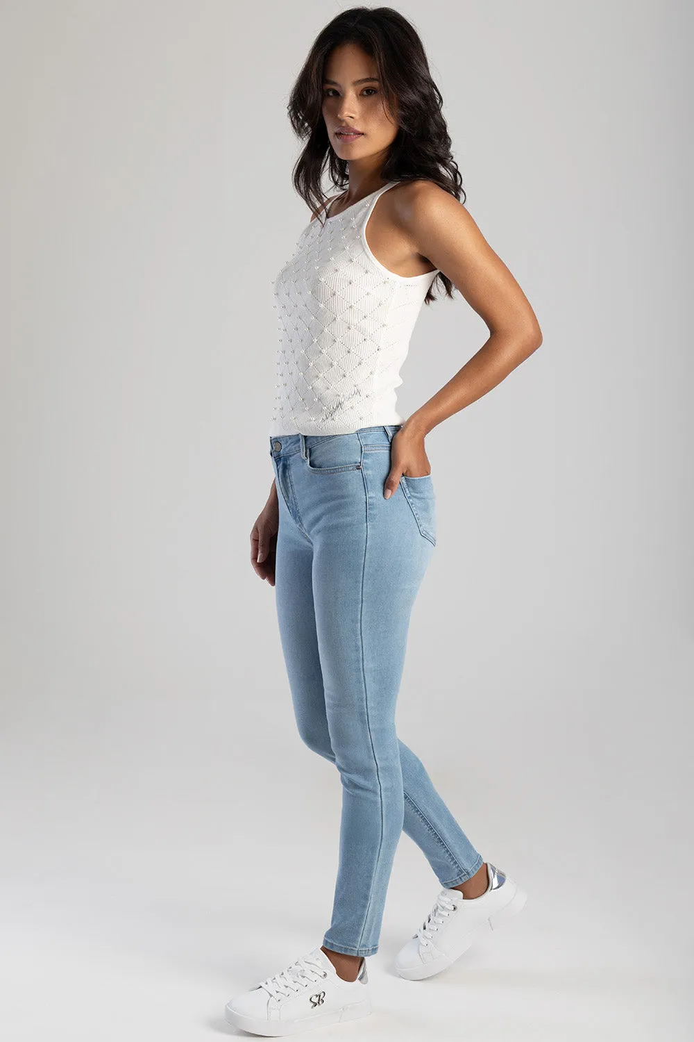 Renee Mid Waist Skinny Denim - Light Wash sold by Edgars product image thumbnail 3