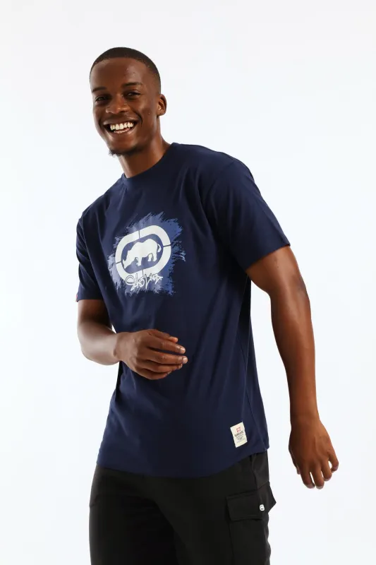 Paint Stripe Tee - Navy sold by Edgars