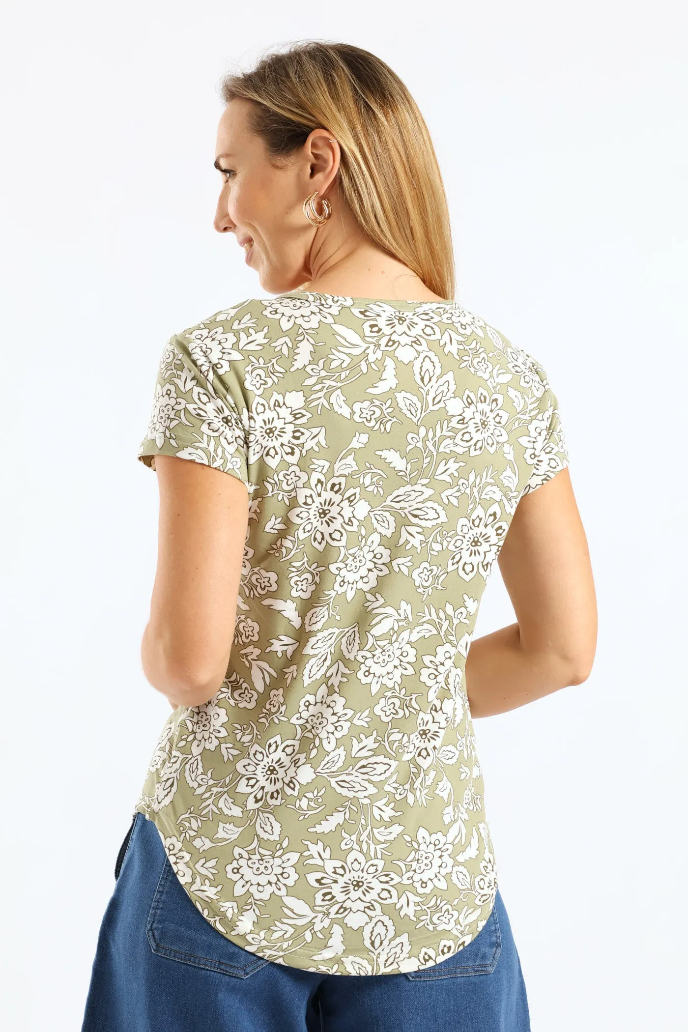 Short Sleeve Print Pocket Tee - Fatigue/Cream sold by Edgars product image thumbnail 4