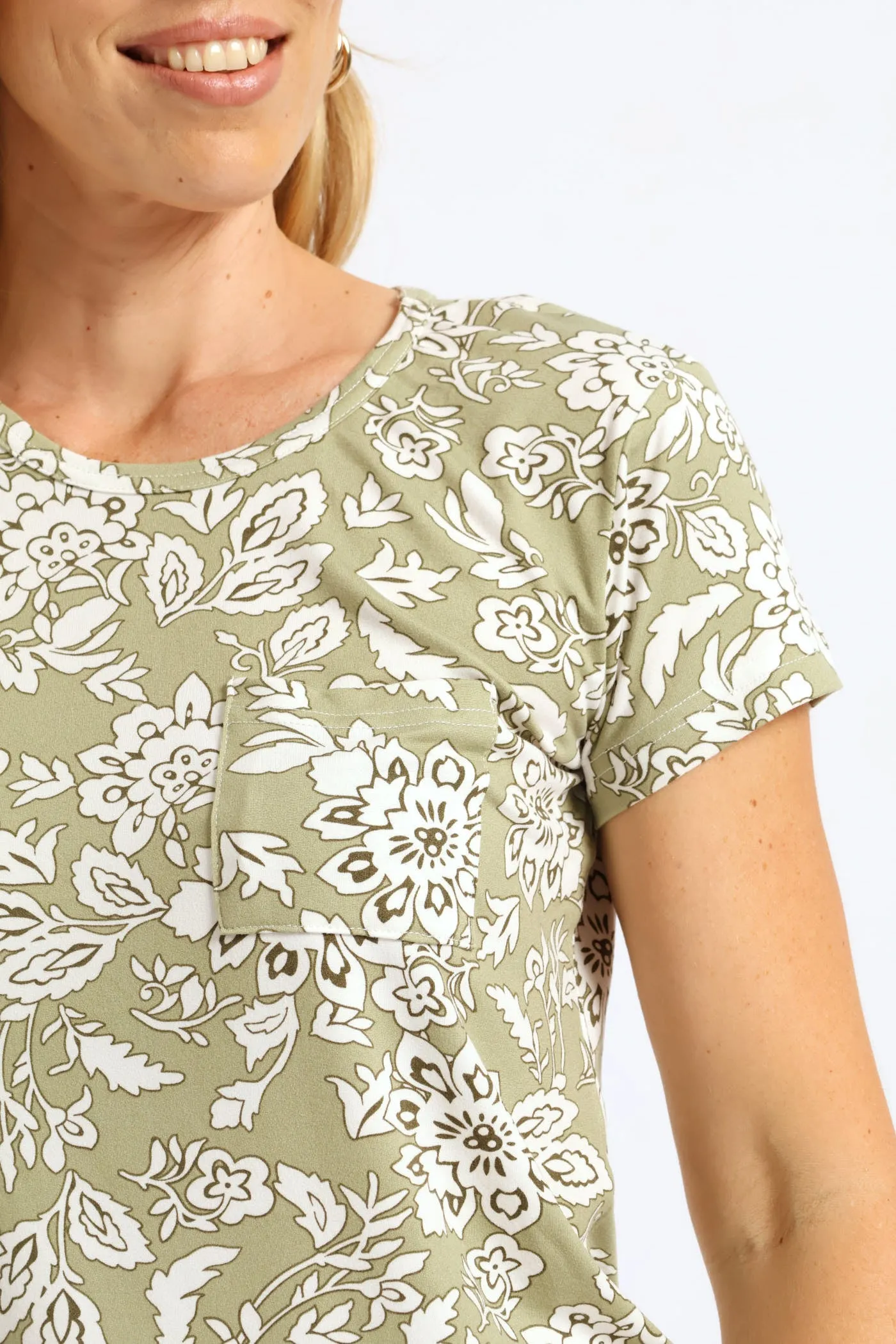 Short Sleeve Print Pocket Tee - Fatigue/Cream sold by Edgars product image thumbnail 2