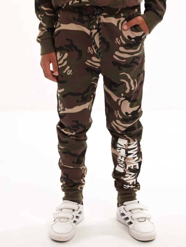 Boys All Over Print Camo Jogger - Olive sold by Edgars