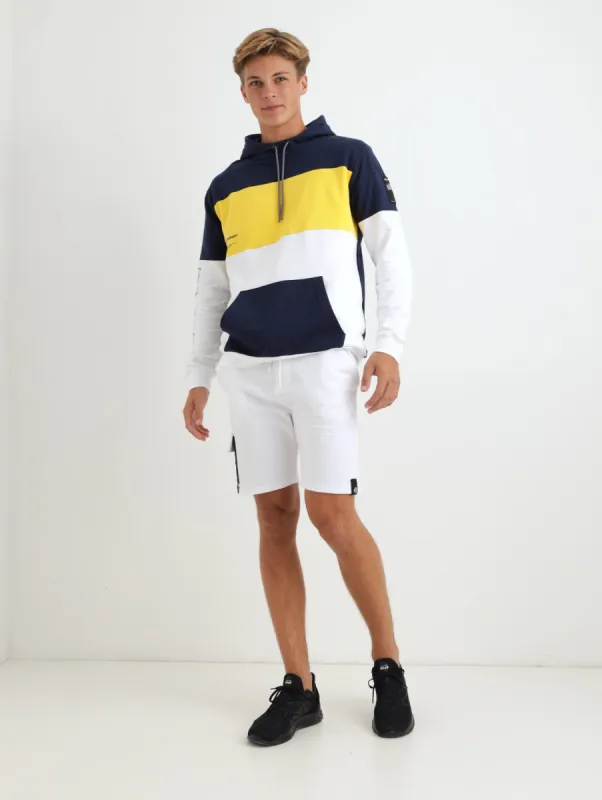 Men's Colourblock Hoody - Navy made by Edgars