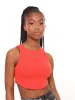 Ladies Ribbed Scoop Hem Tank - Tangerine sold by Edgars