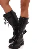 Ladies Over The Calf Lace-Up Boot - Black sold by Edgars