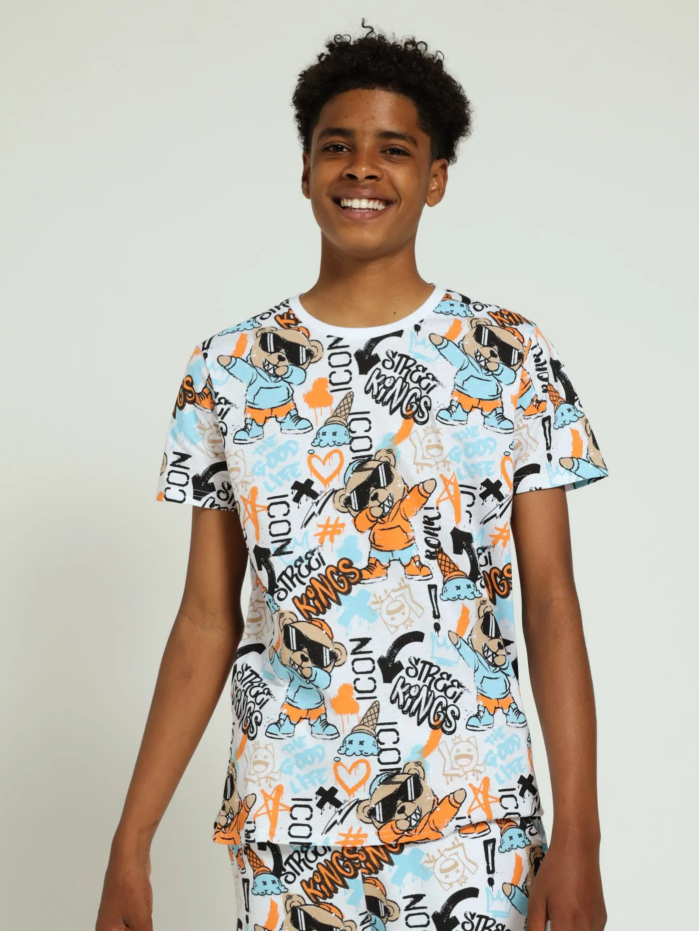 Boys Teddy Tee - White sold by Edgars