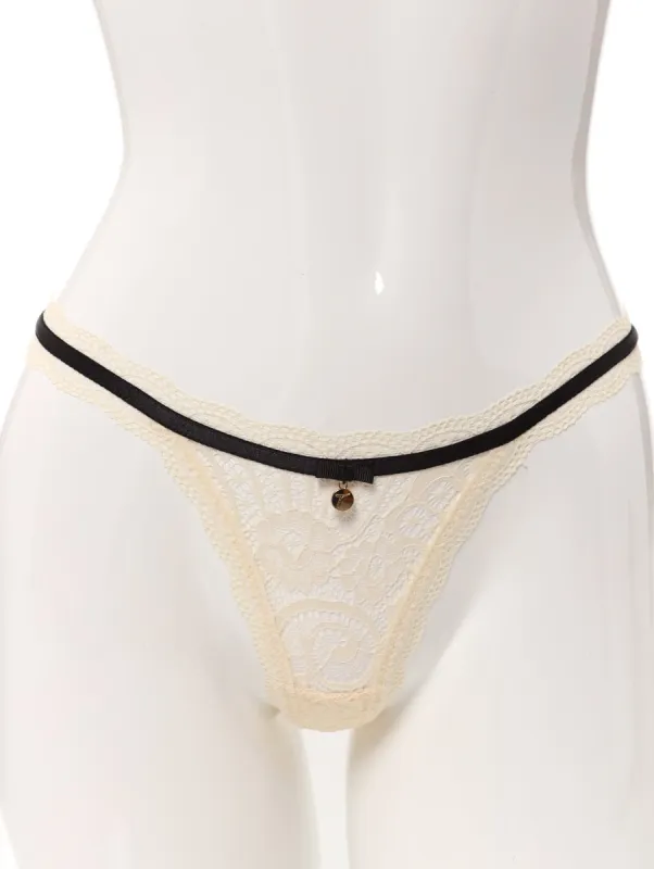 Ladies Bridal Single Thong Panty - Cream sold by Edgars