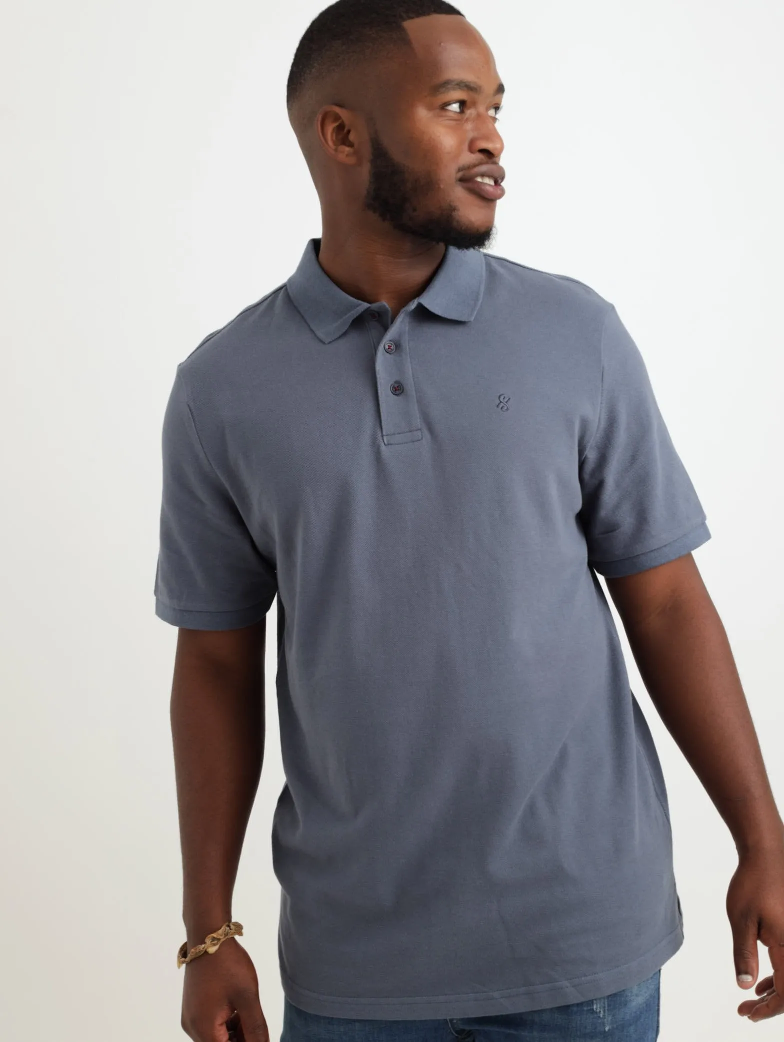Men's Basic Golfer Shirt - Blue sold by Edgars