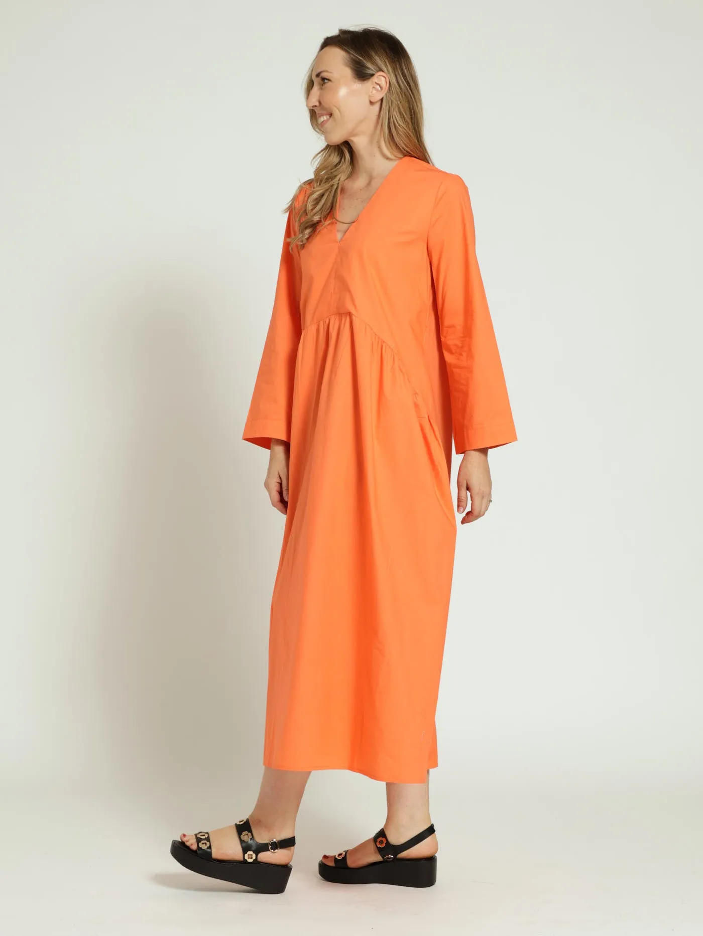 Long Sleeve Relaxed Maxi Dress - Orange sold by Edgars product image thumbnail 2