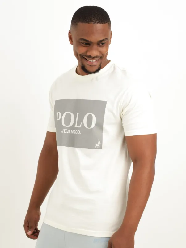 Men's Reflect Crew Ecru Tee - Cream sold by Edgars