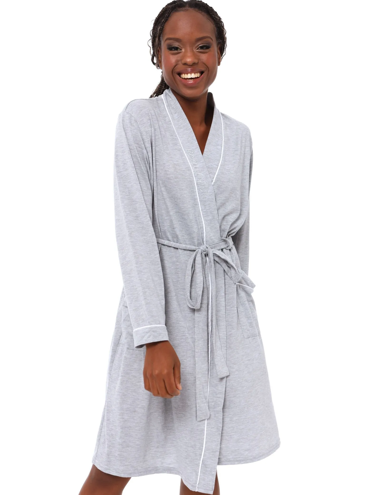 Ladies Dream Long Sleeve Gown - Grey sold by Edgars