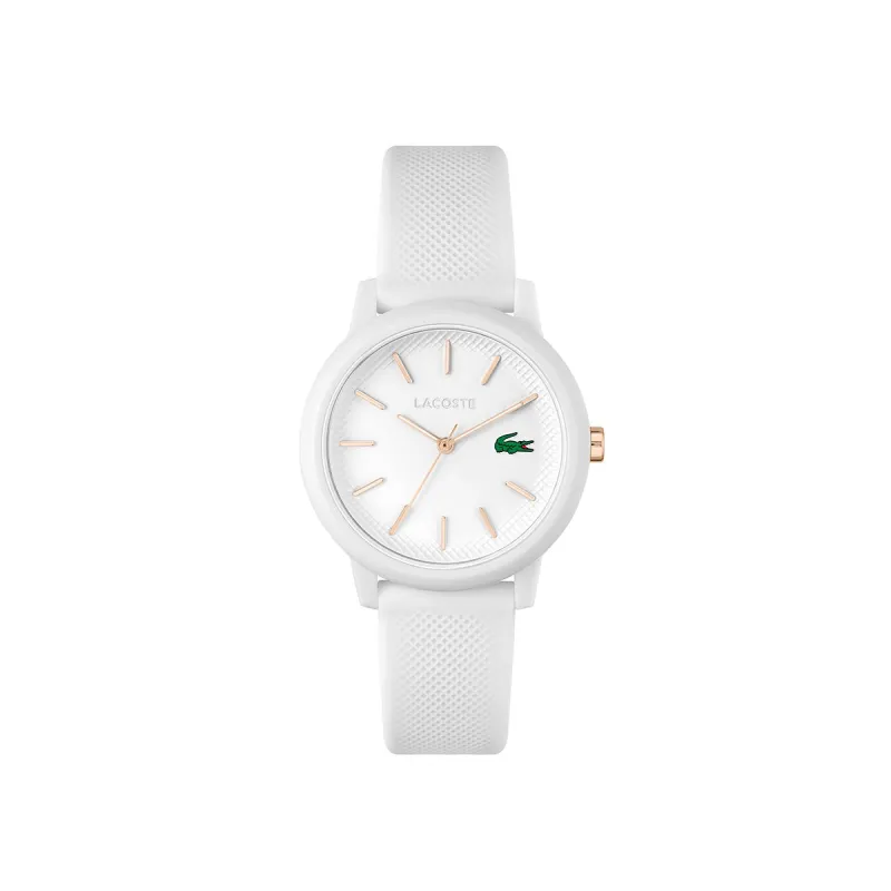 Lacoste Ladies White Watch Case And Matching White Silicone Strap sold by Edgars