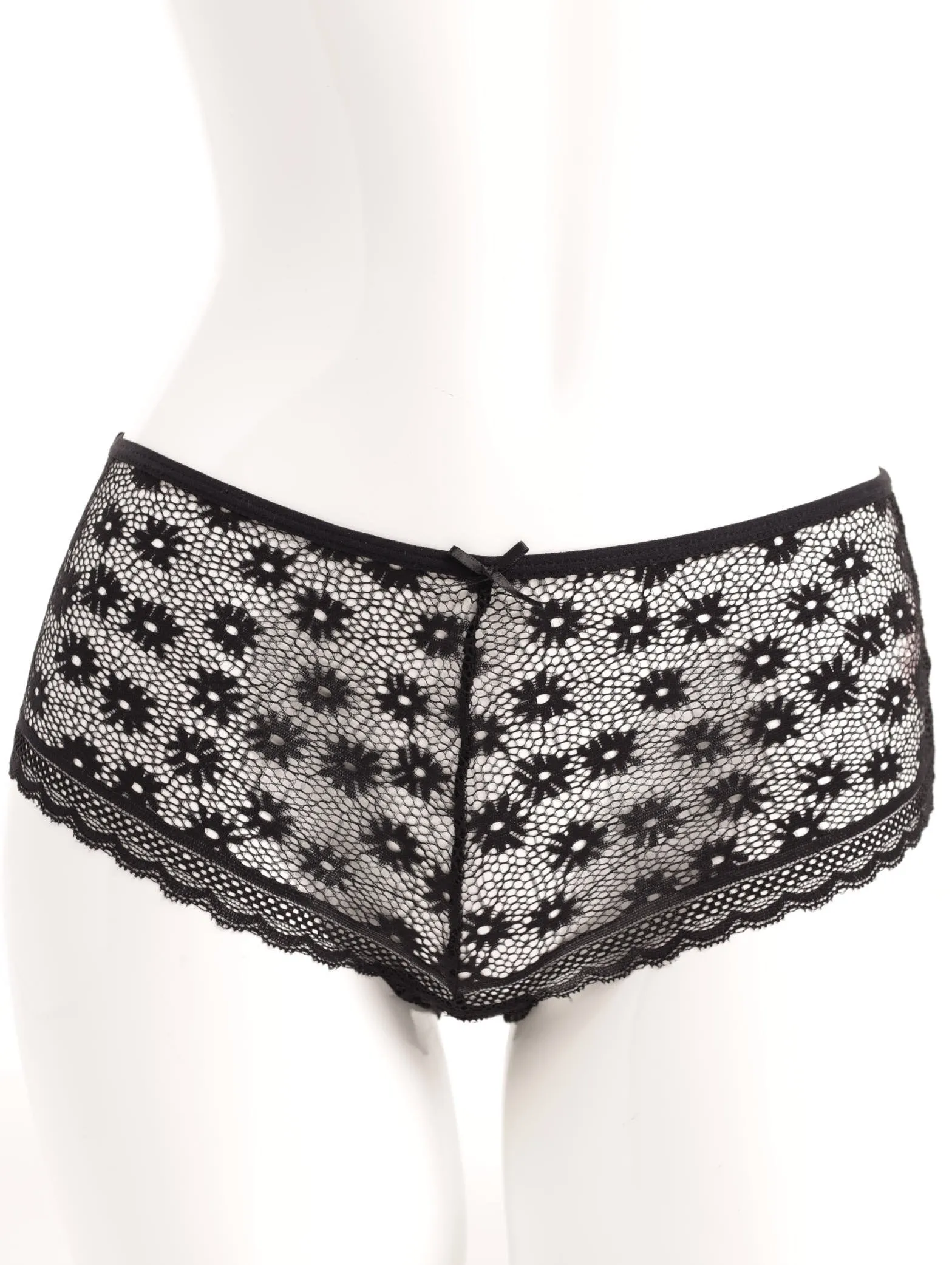 Ladies Lace Boyleg Panty - Black sold by Edgars