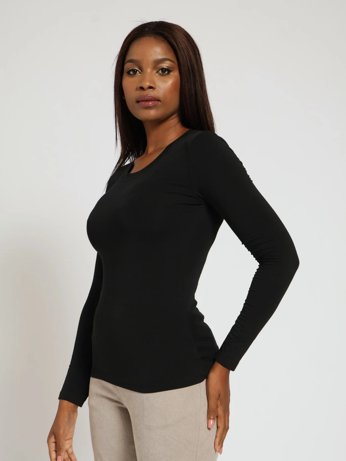 Long Sleeve Lycra Crew Top - Black sold by Edgars product image thumbnail 2