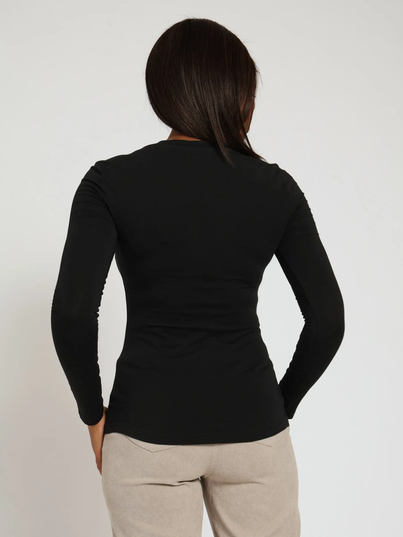 Long Sleeve Lycra Crew Top - Black sold by Edgars product image thumbnail 3