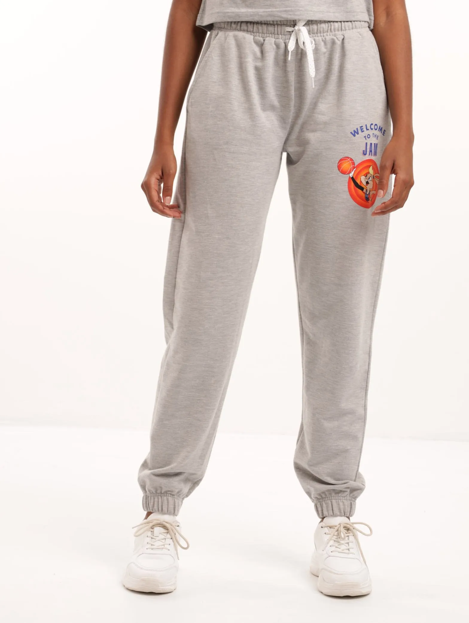 Ladies Space Jam Jogger - Set - Grey Melange sold by Edgars