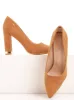 Ladies Court Block Heel With Metalic Stripe - Camel sold by Edgars