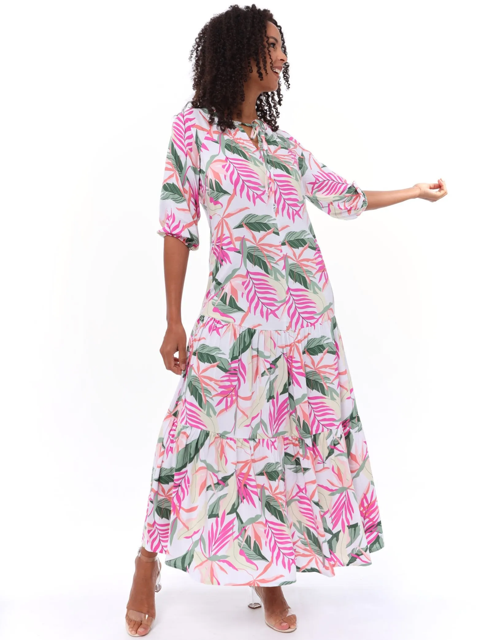Ladies Printed Tiered Tunic Dress sold by Edgars