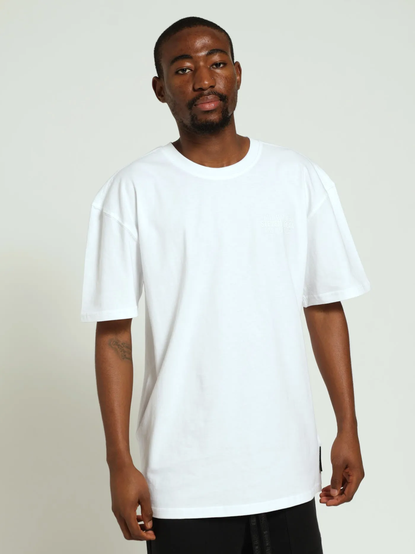 Grayson Boxy Logo Tee - White sold by Edgars