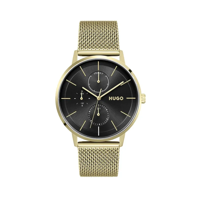 #Exist Multi 43Mm Watch With Ip Gold Case And Black Dial sold by Edgars