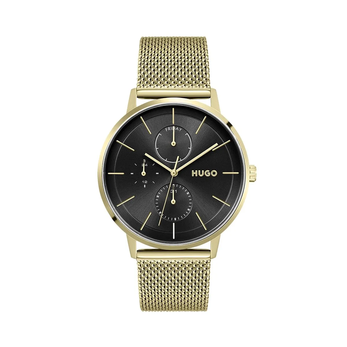 #Exist Multi 43Mm Watch With Ip Gold Case And Black Dial sold by Edgars