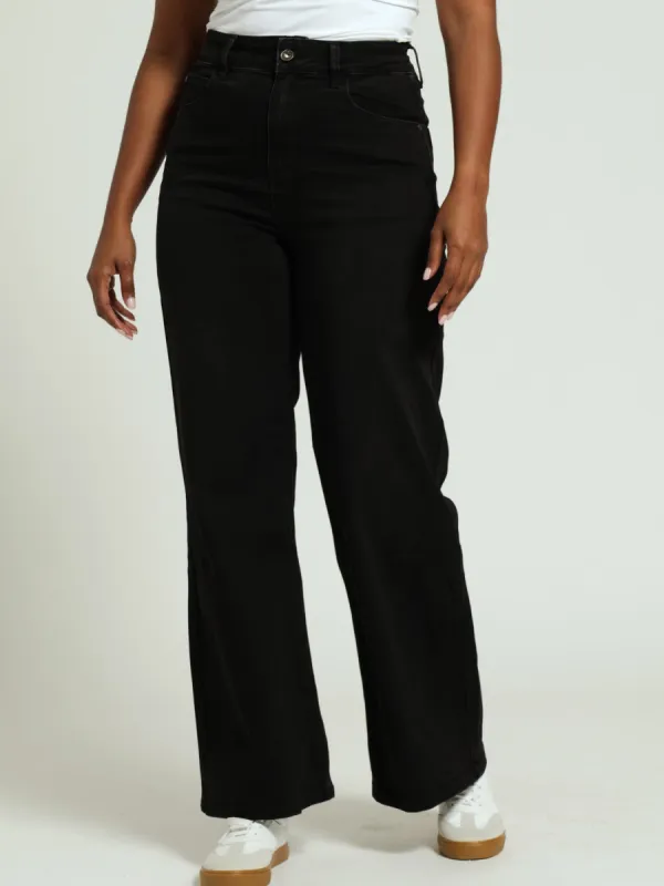 Wide Leg Jean - Jet Black sold by Edgars