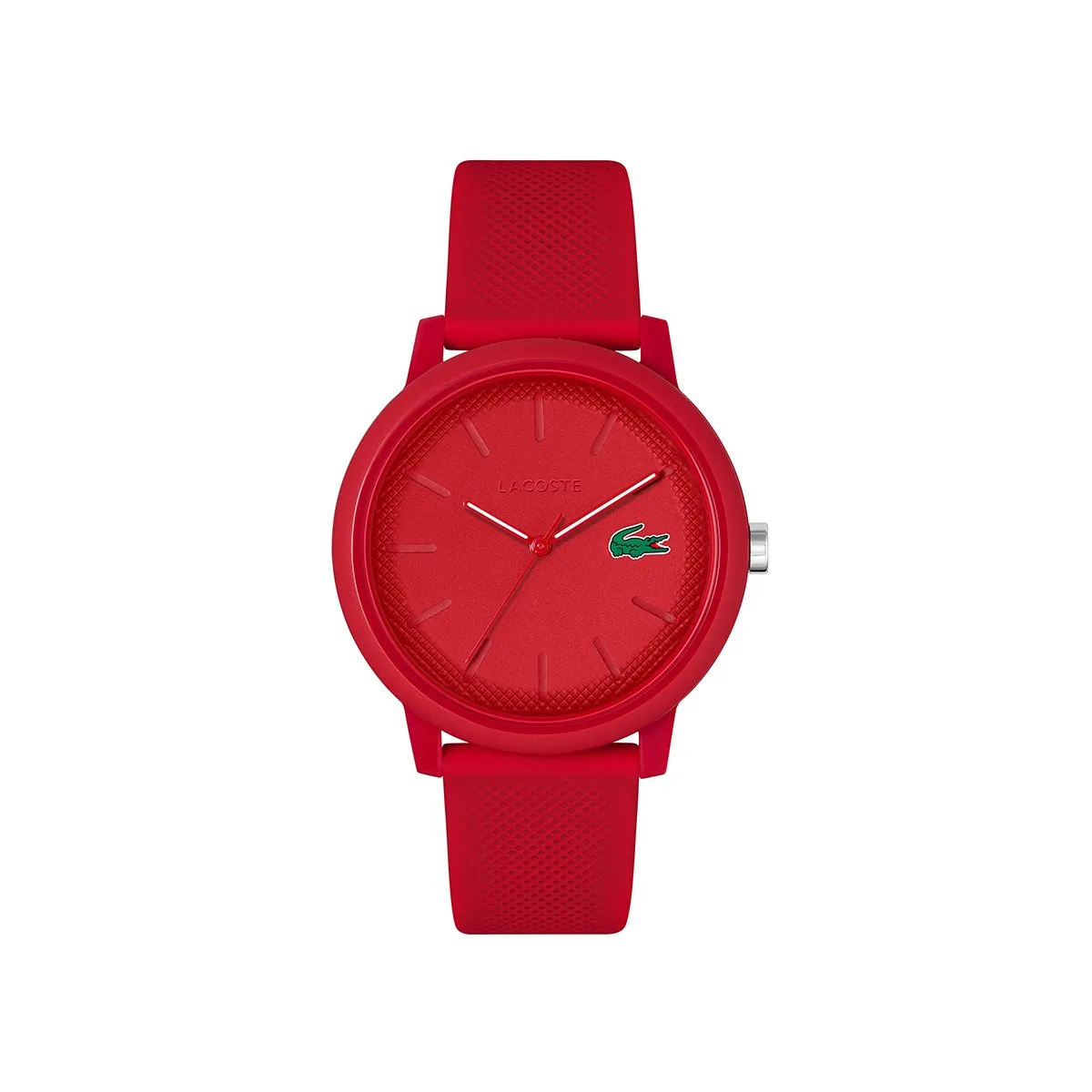 Lacoste Red Watch Case And Matching Red Silicone Strap sold by Edgars