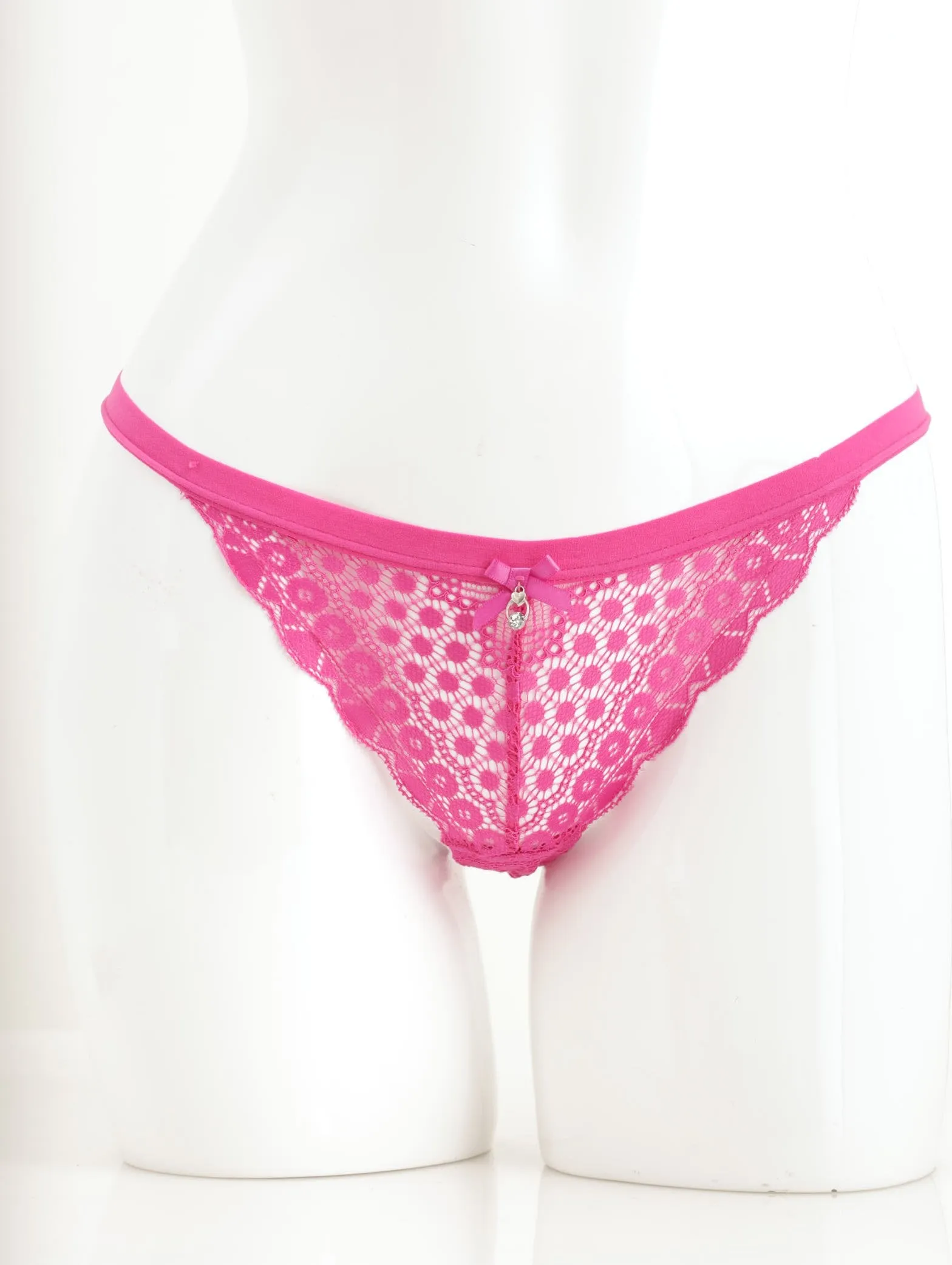 Ladies Lace Thong - Berry sold by Edgars