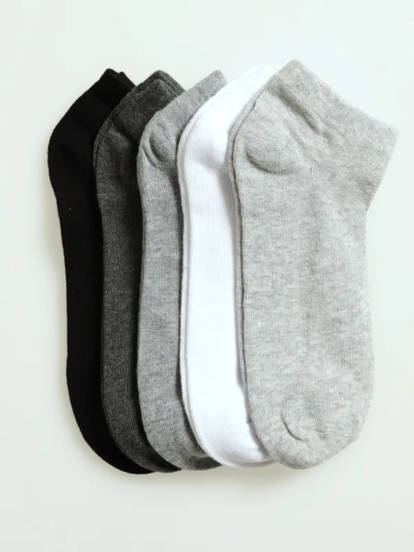 5 Pack Low Cut Socks - Grey Melange sold by Edgars