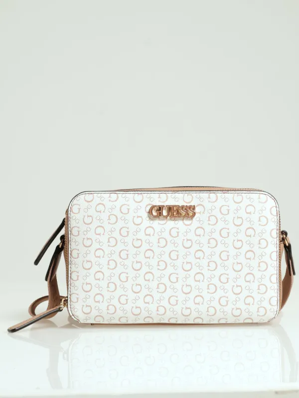 Artemis Mini Double Zip Crossbody Bag - Powder sold by Edgars