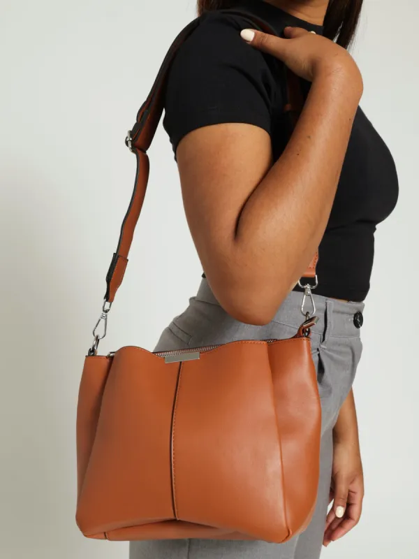 Multi Comp Crossbody Bag - Tan sold by Edgars