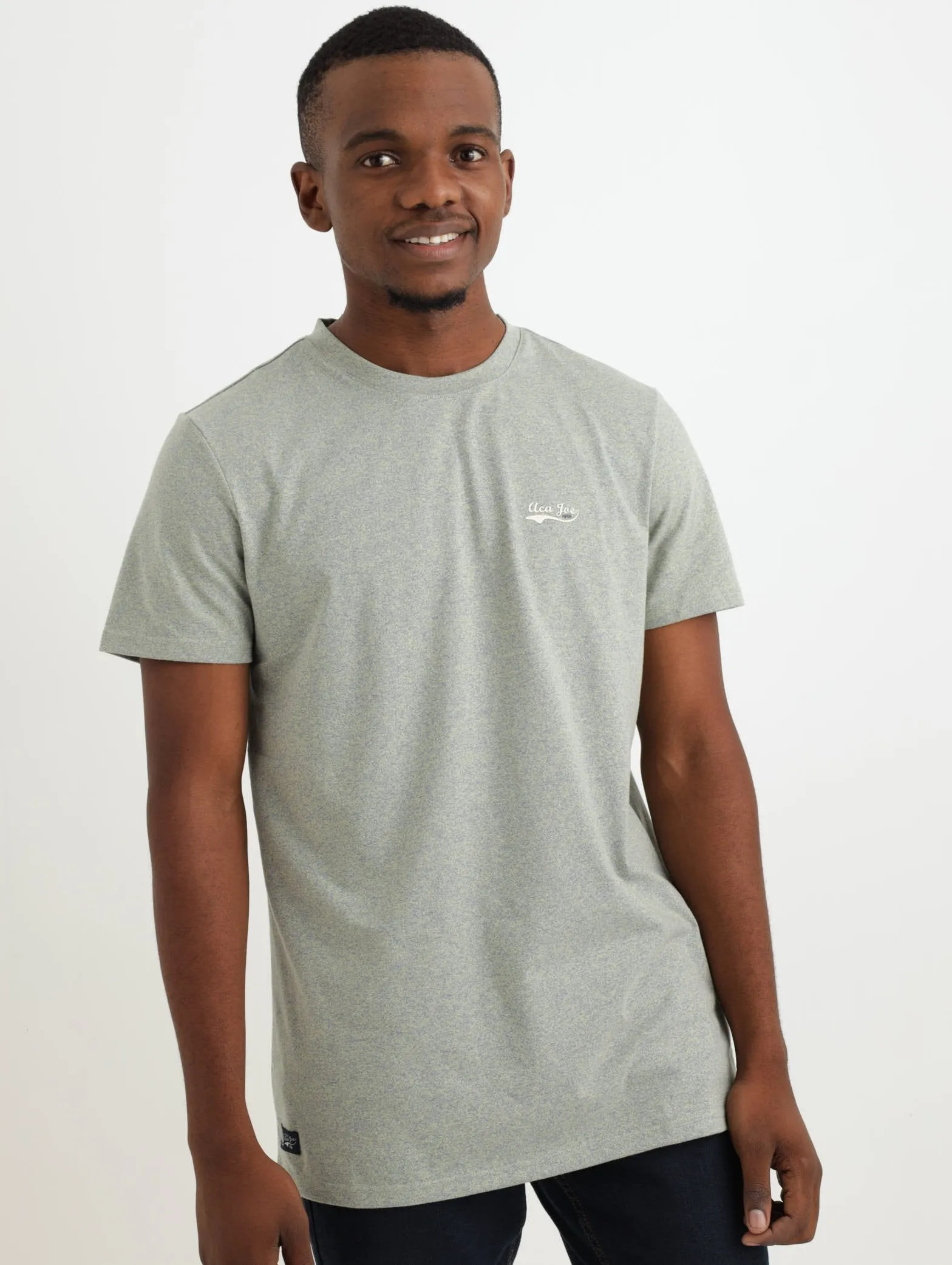 Men's Jasper Crew Tee - Grey Melange sold by Edgars