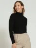 Ribbed Turtleneck With Diamond Design - Black sold by Edgars
