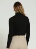 Ribbed Turtleneck With Diamond Design - Black sold by Edgars