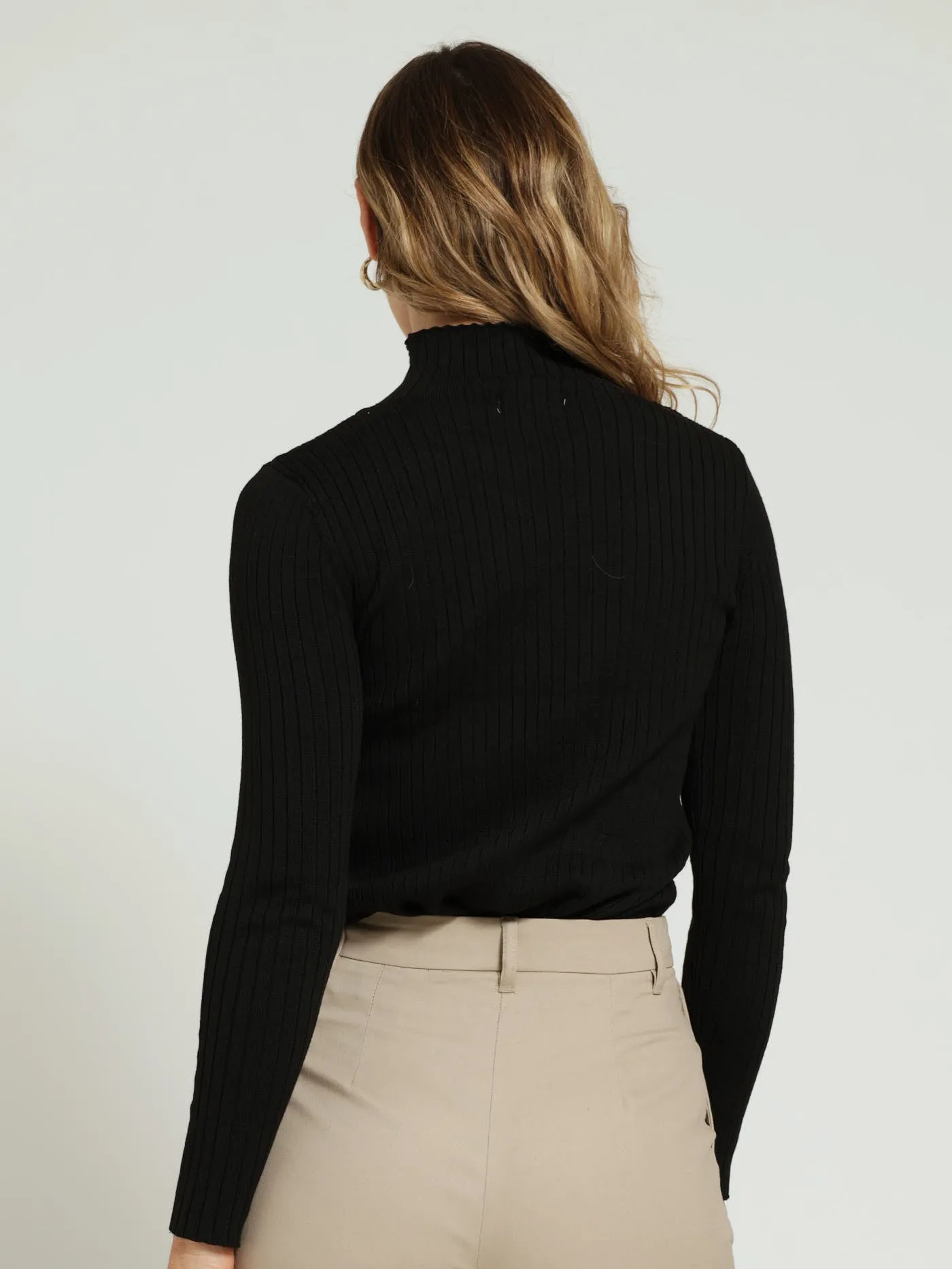 Ribbed Turtleneck With Diamond Design - Black sold by Edgars product image thumbnail 3