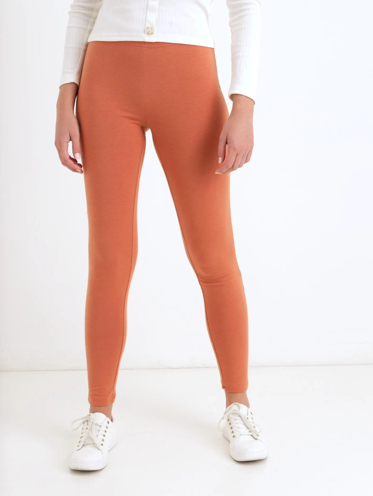 Ladies Basic Legging - Terracotta sold by Edgars