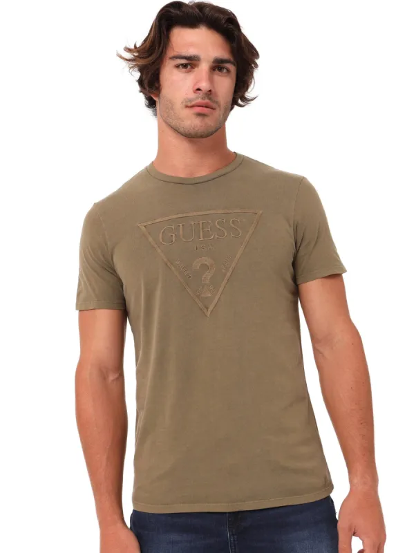 Men's Sd Army Olive Embroidery Triangle Tee sold by Edgars
