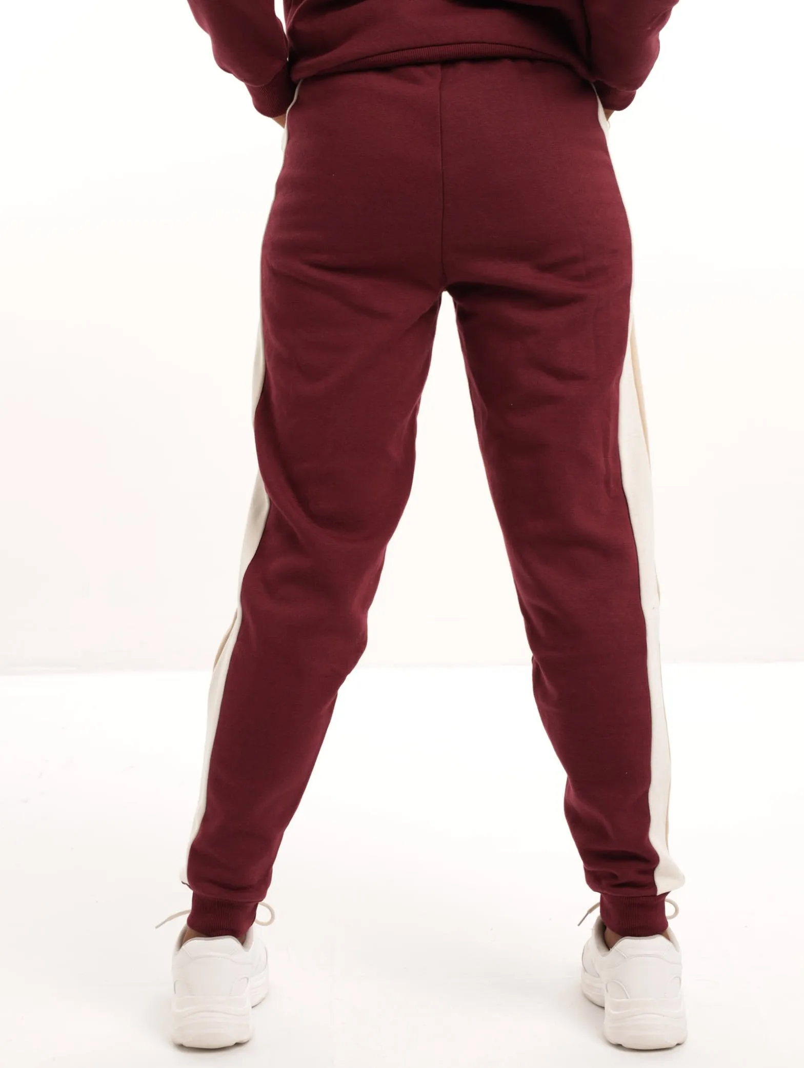 Ladies Straight Colourblock Track Bottom - Burgandy sold by Edgars product image thumbnail 3